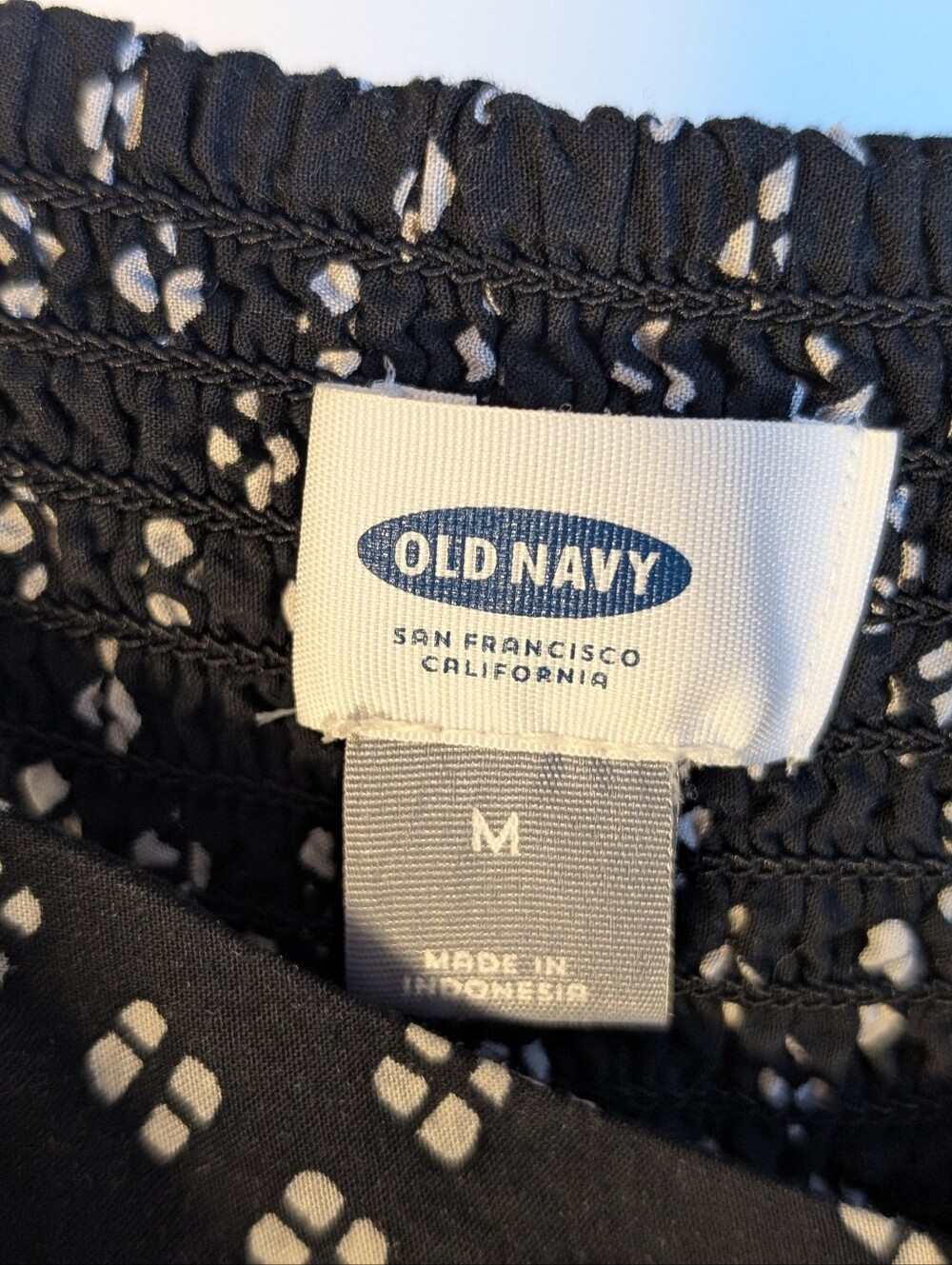 Old Navy Black & White Geometric Print Mini Cami Dress - Medium - Picture 3 of 8